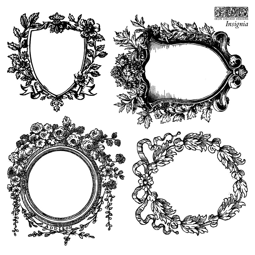 Iron Orchid Designs - Decor Stamp - Insignia Labels (6 x 6)