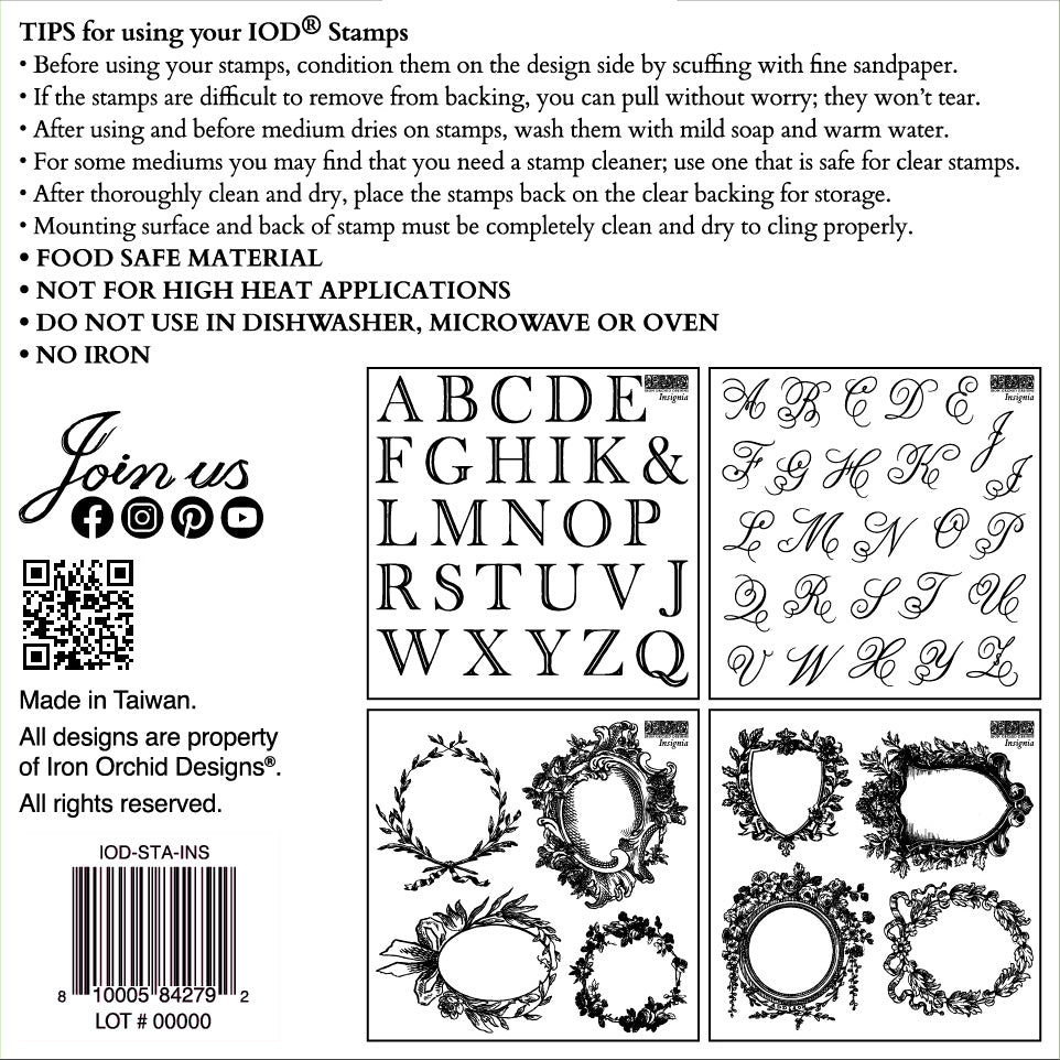 Iron Orchid Designs - Decor Stamp - Insignia Labels (6 x 6)
