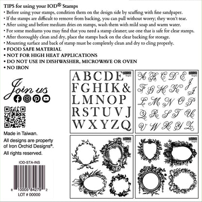 Iron Orchid Designs - Decor Stamp - Insignia Labels (6 x 6)