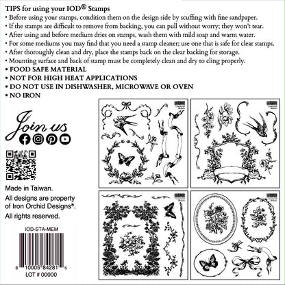 Iron Orchid Designs - Decor Stamp - Countryside Memoirs Labels (6 x 6)