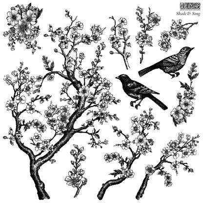 Iron Orchid Designs - Decor Stamp - Shade & Song