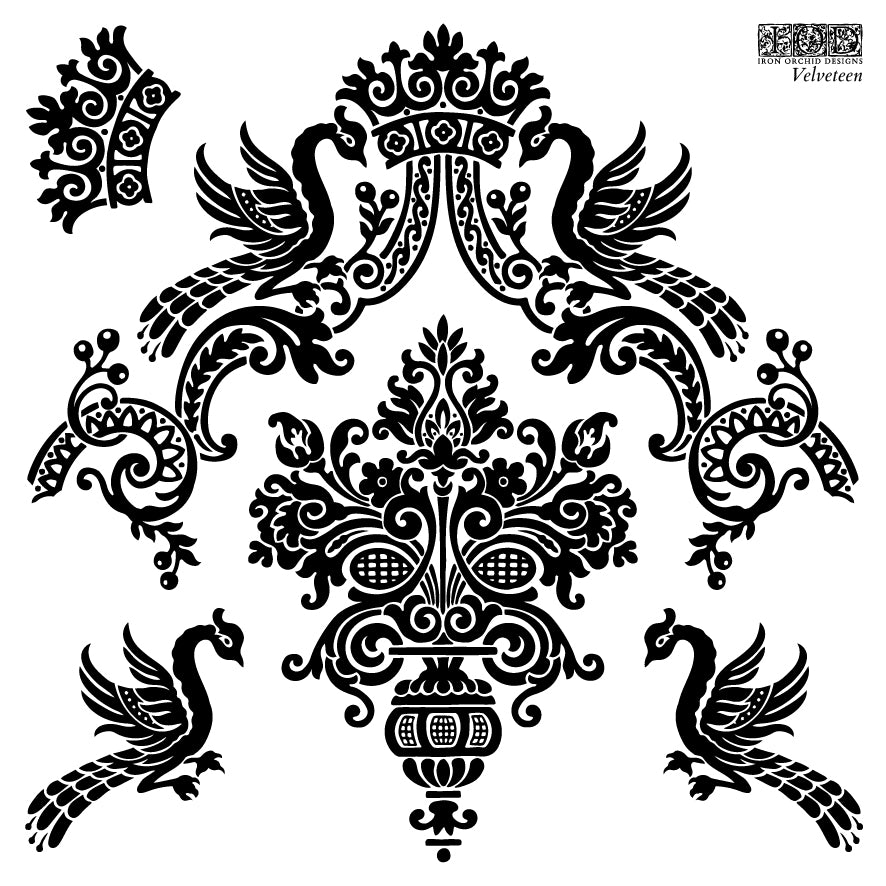 Iron Orchid Designs - Decor Stamp - Velveteen (6 x 6)