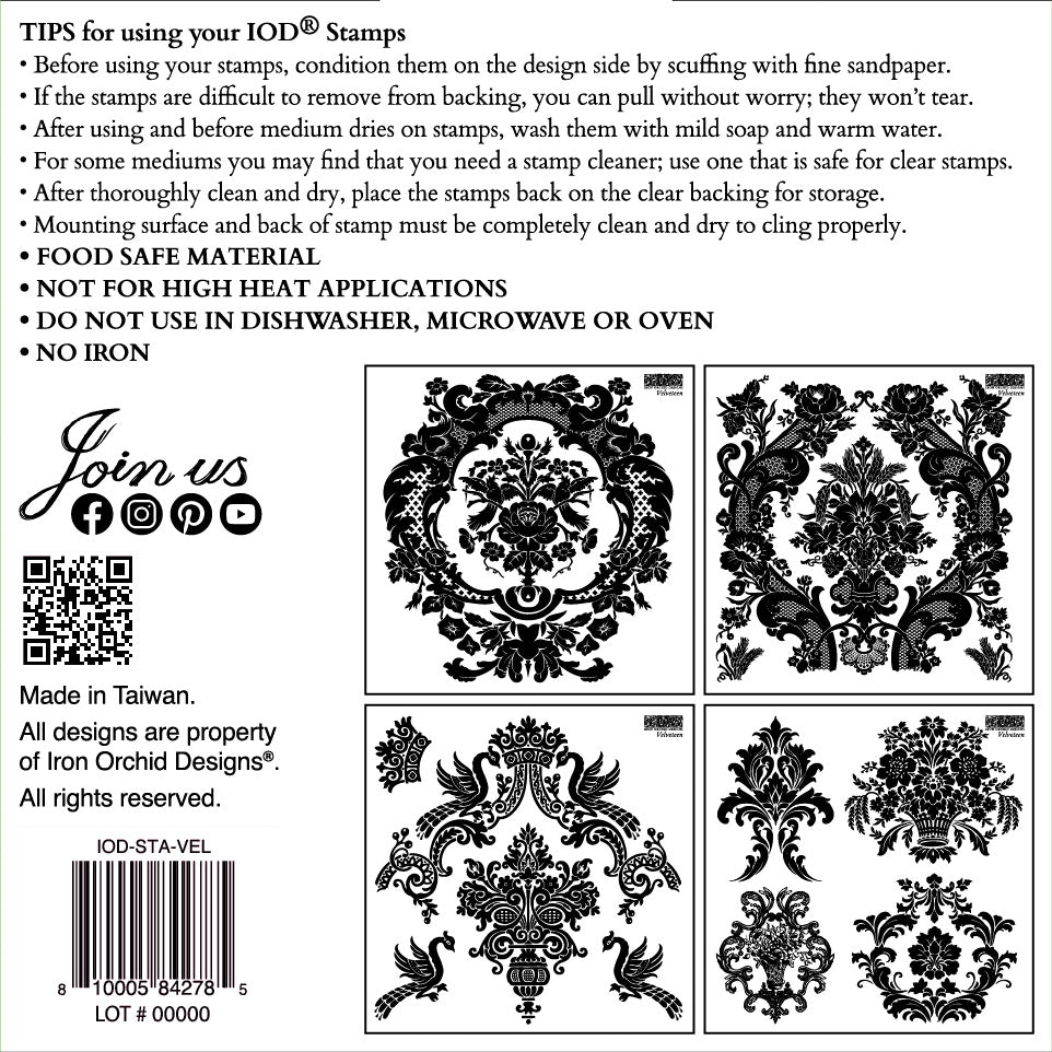 Iron Orchid Designs - Decor Stamp - Velveteen (6 x 6)