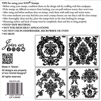 Iron Orchid Designs - Decor Stamp - Velveteen (6 x 6)