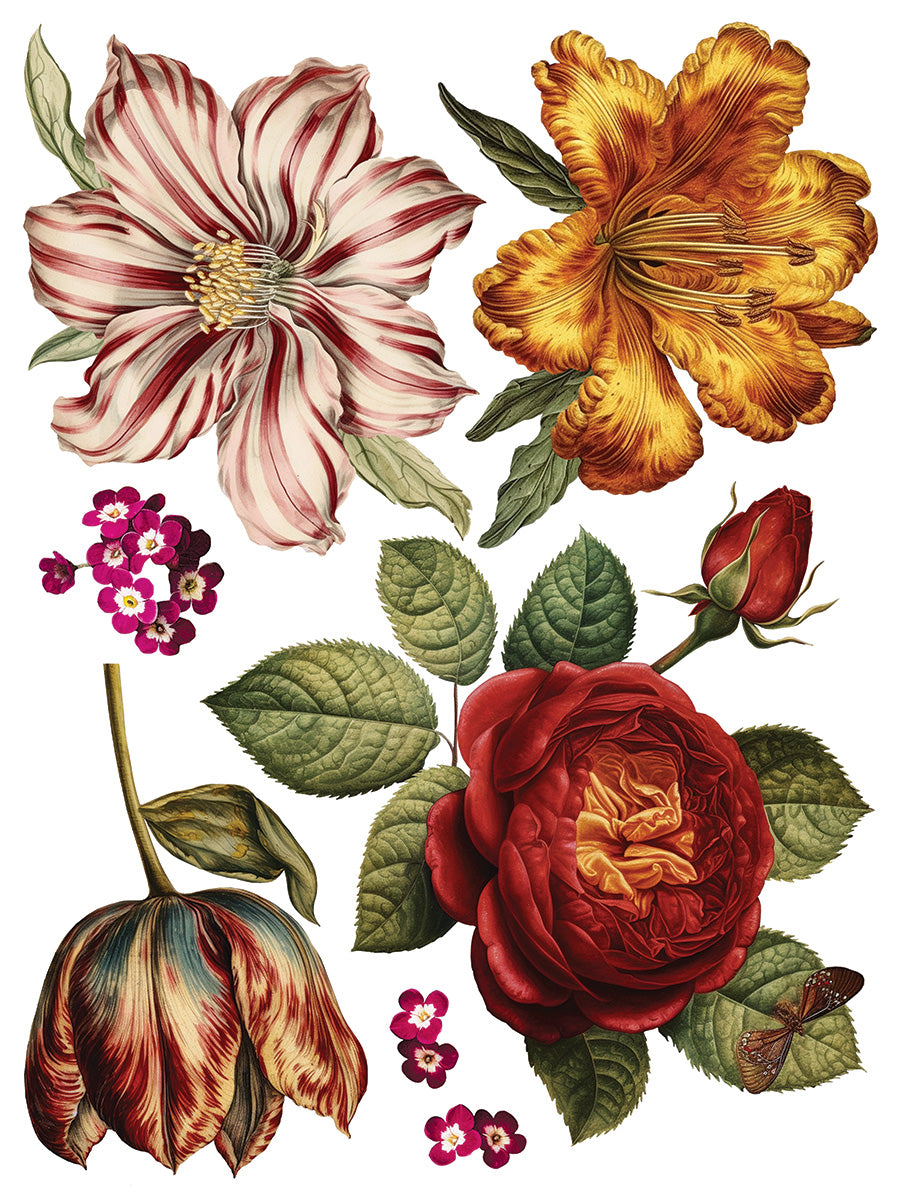 Iron Orchid Designs - Decor Transfer - Collage De Fleurs