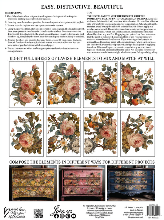 Iron Orchid Designs - Decor Transfer - Joie Des Roses