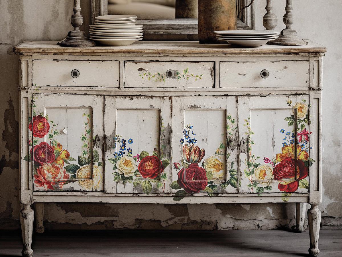 Iron Orchid Designs - Decor Transfer - Collage De Fleurs