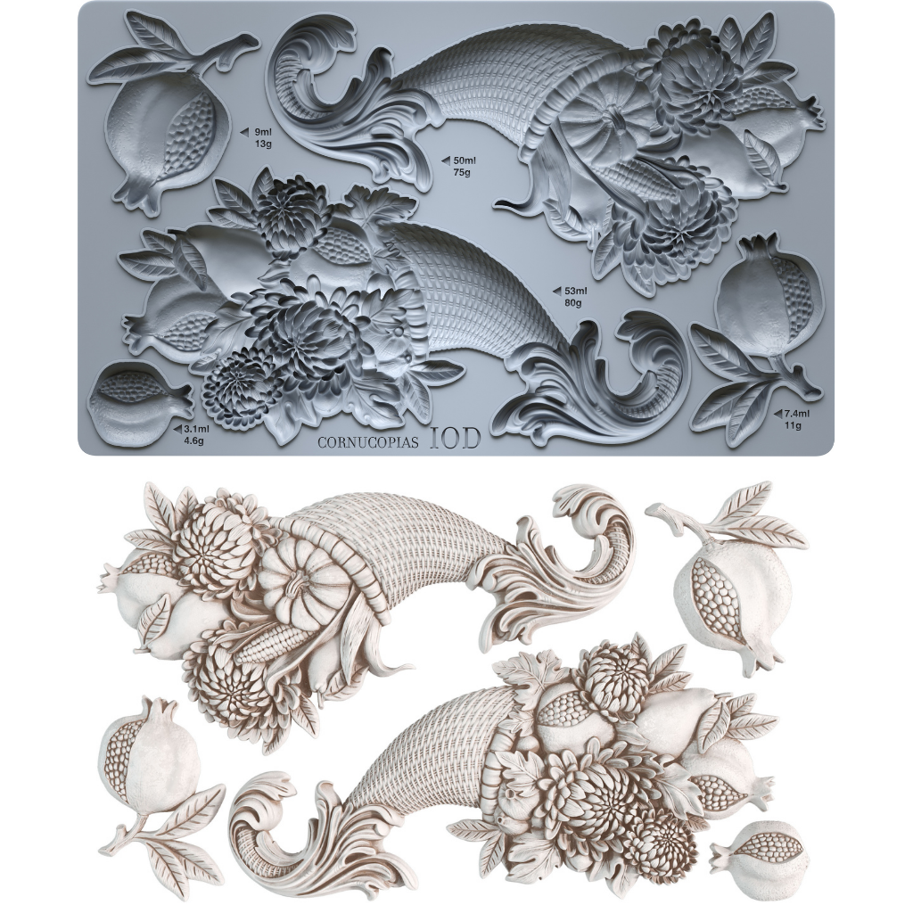 Iron Orchid Designs - Decor Mould - Cornucopias