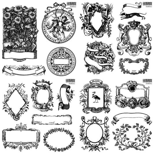 Iron Orchid Designs - Decor Stamp - Emblems (6 x 6)