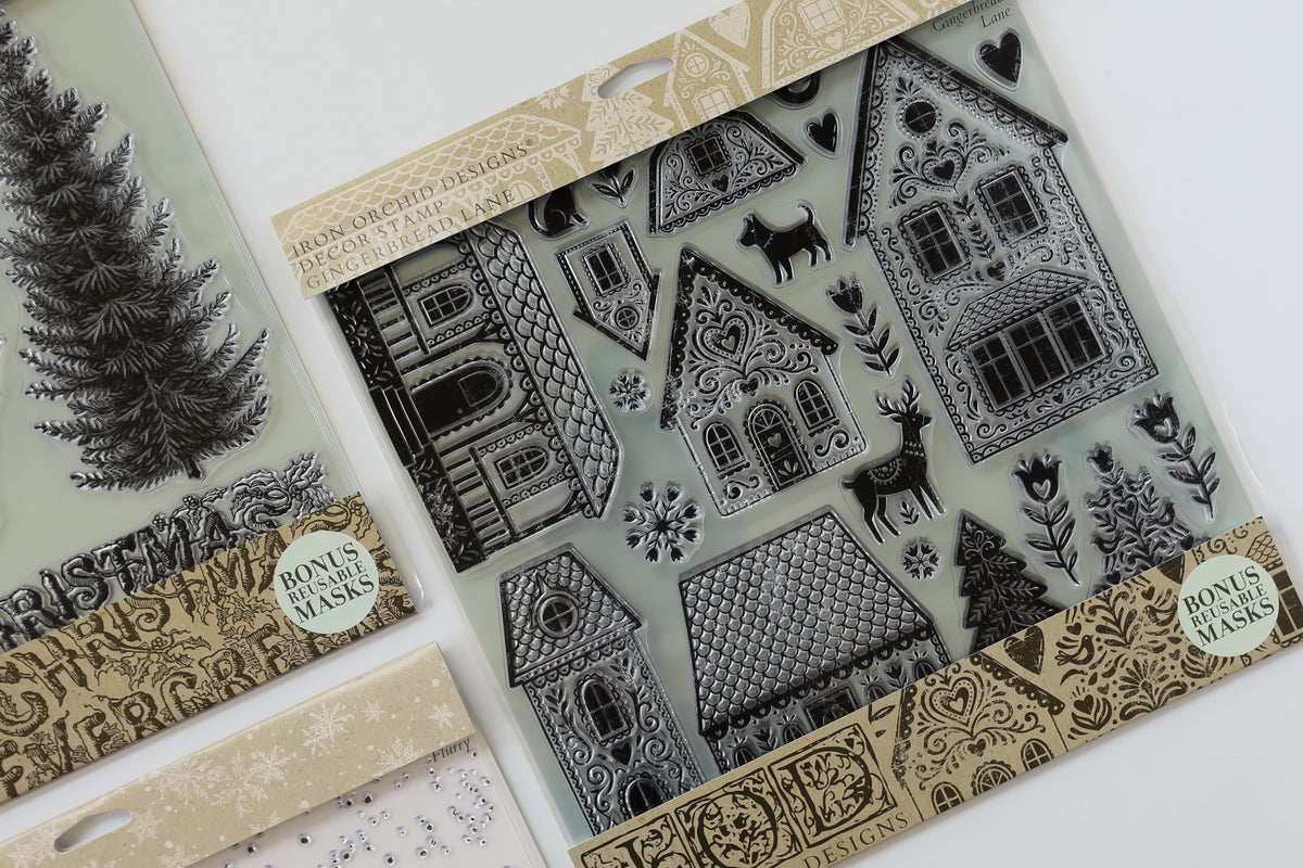 Iron Orchid Designs - Decor Stamp - Gingerbread Lane