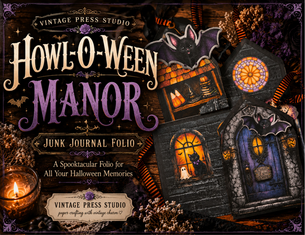 Howl-O-Ween Manor Printed Junk Journal Kit