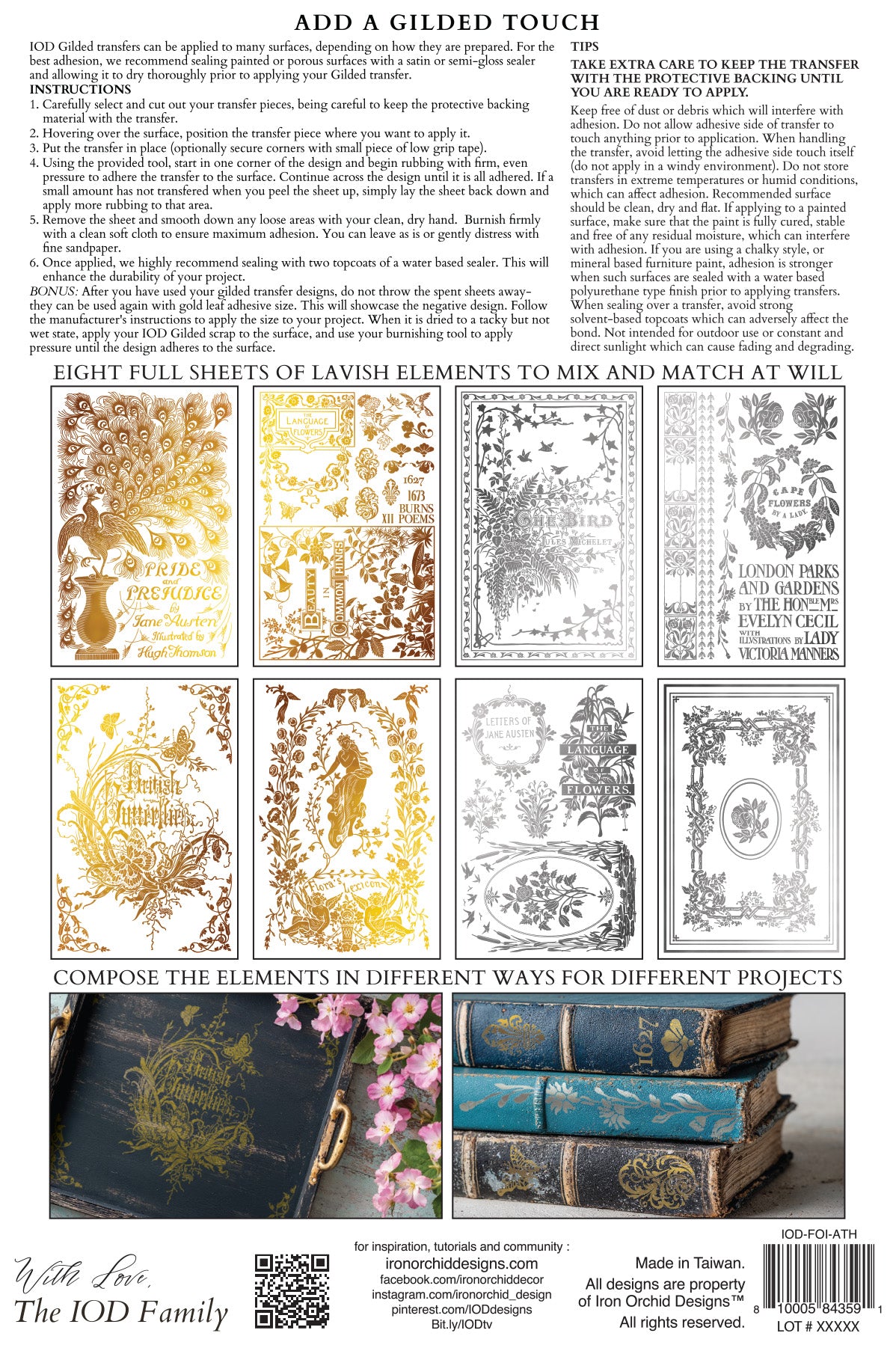 Iron Orchid Designs - Decor Transfer - Gilded Foil - Athenaeum
