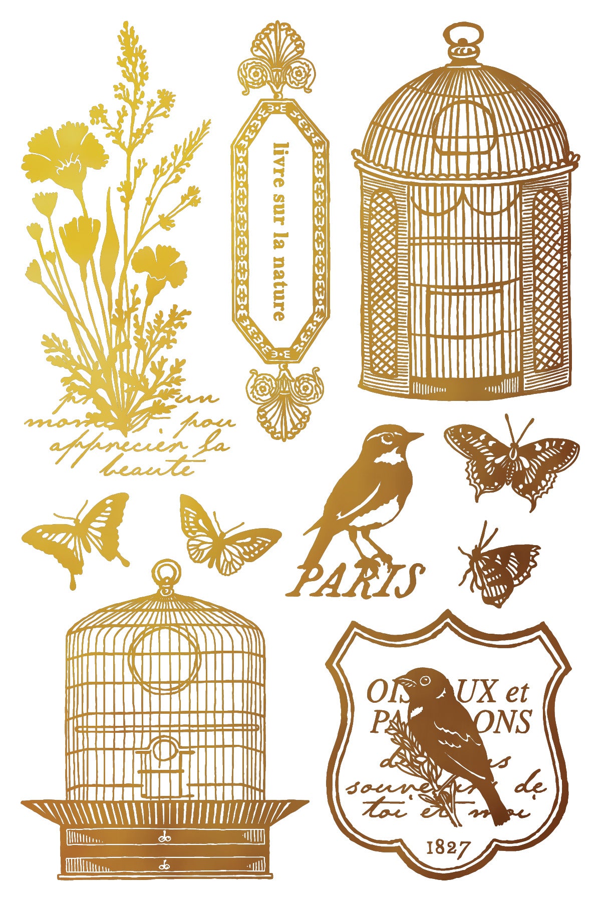 Iron Orchid Designs - Decor Transfer - Gilded Foil - Papillon