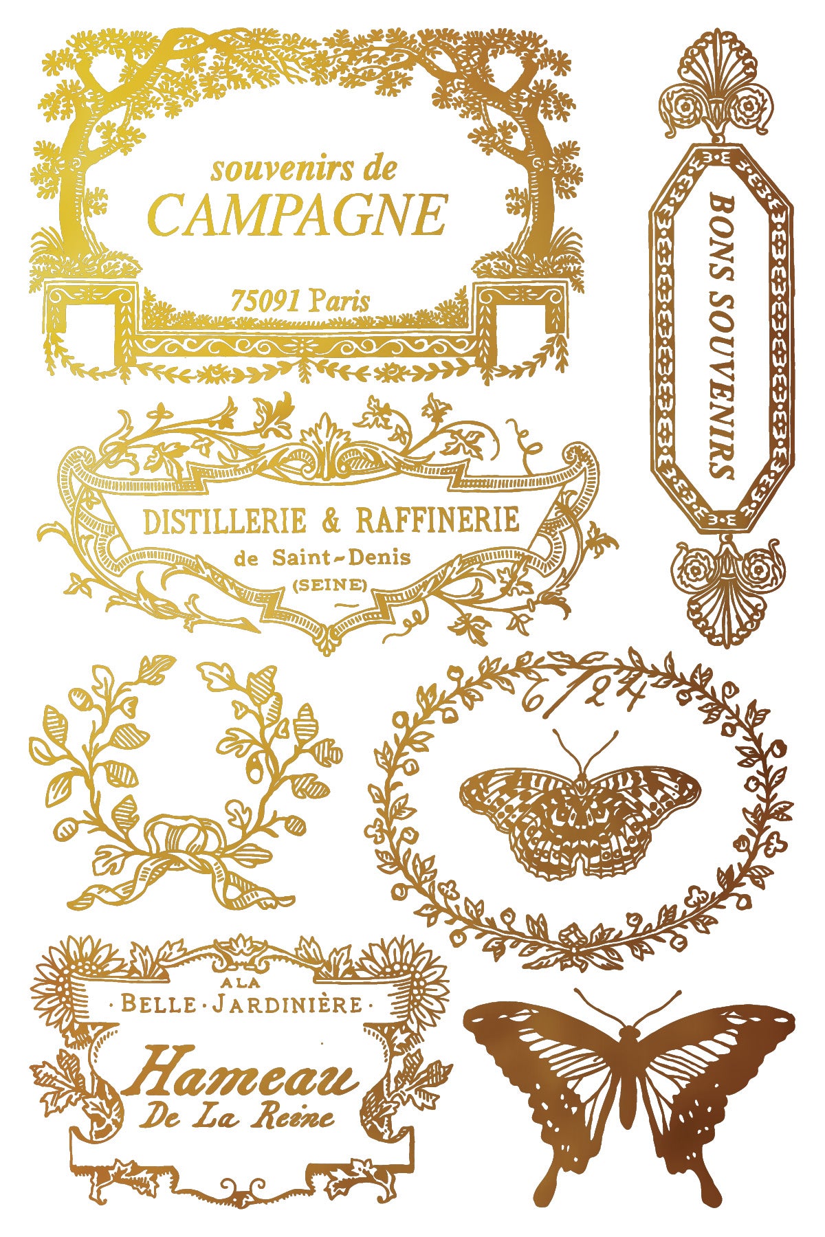 Iron Orchid Designs - Decor Transfer - Gilded Foil - Papillon