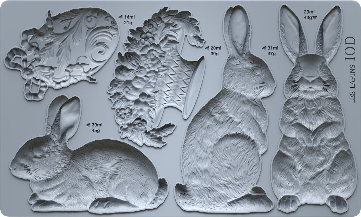 Iron Orchid Designs - Decor Mould - Les Lapins