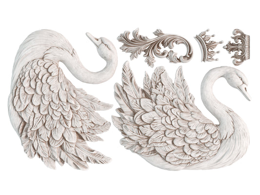 Iron Orchid Designs - Decor Mould - Swans