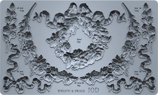 Iron Orchid Designs - Decor Mould - Wreath & Swags