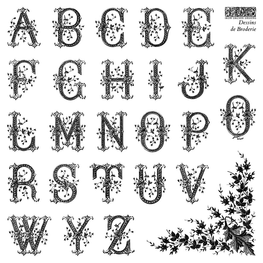 Iron Orchid Designs - Decor Stamp - Dessins de Broderie (6 x 6)