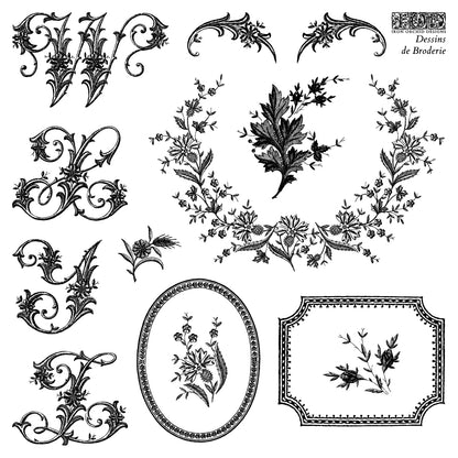 Iron Orchid Designs - Decor Stamp - Dessins de Broderie (6 x 6)