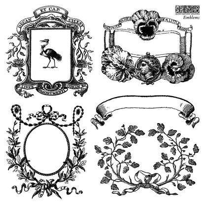 Iron Orchid Designs - Decor Stamp - Emblems (6 x 6)