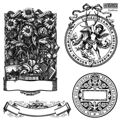 Iron Orchid Designs - Decor Stamp - Emblems (6 x 6)
