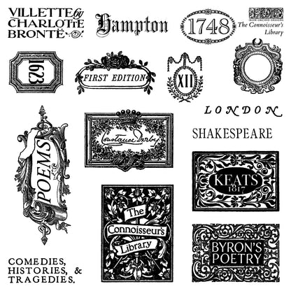 Iron Orchid Designs - Decor Stamp - The Connoisseur’s Library (6 x 6)