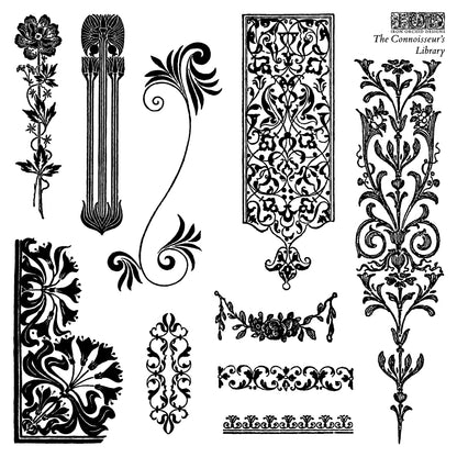 Iron Orchid Designs - Decor Stamp - The Connoisseur’s Library (6 x 6)