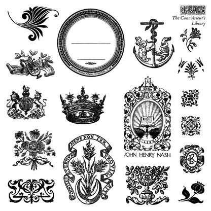 Iron Orchid Designs - Decor Stamp - The Connoisseur’s Library (6 x 6)