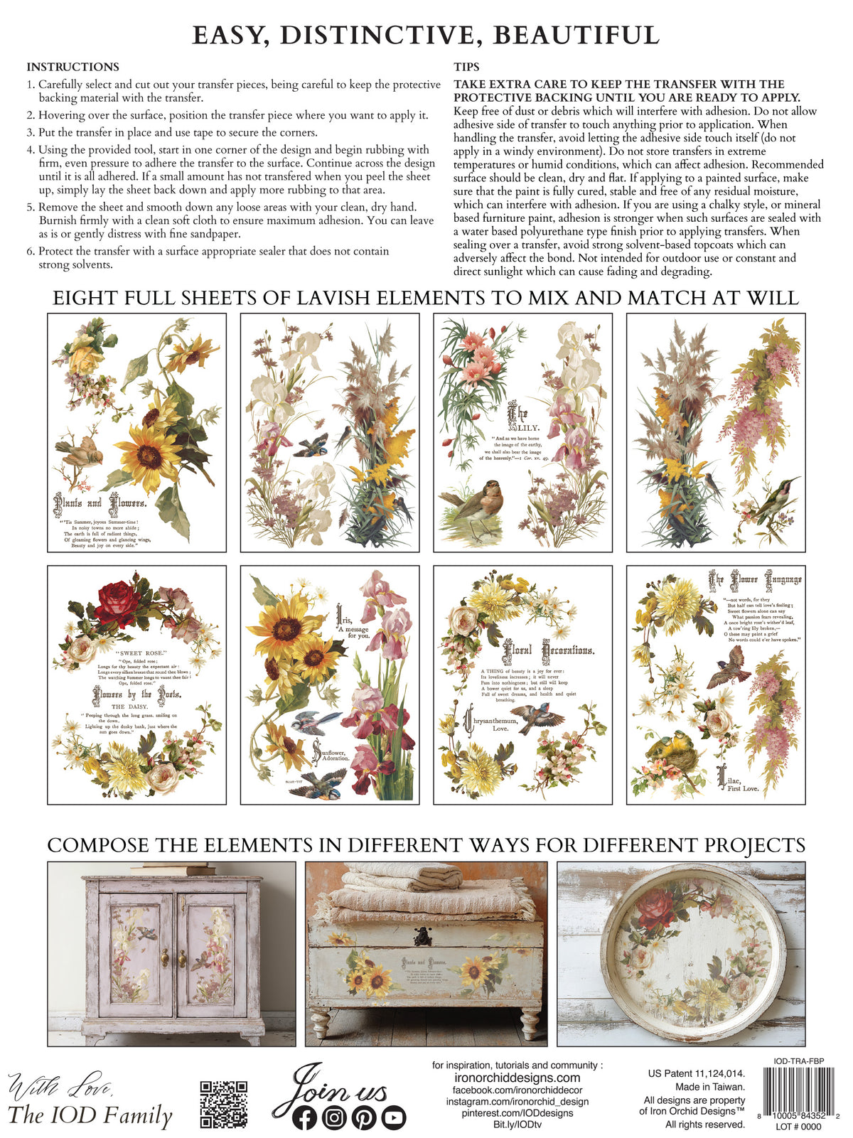 Iron Orchid Designs - Decor Transfer - Flowers by the Poets