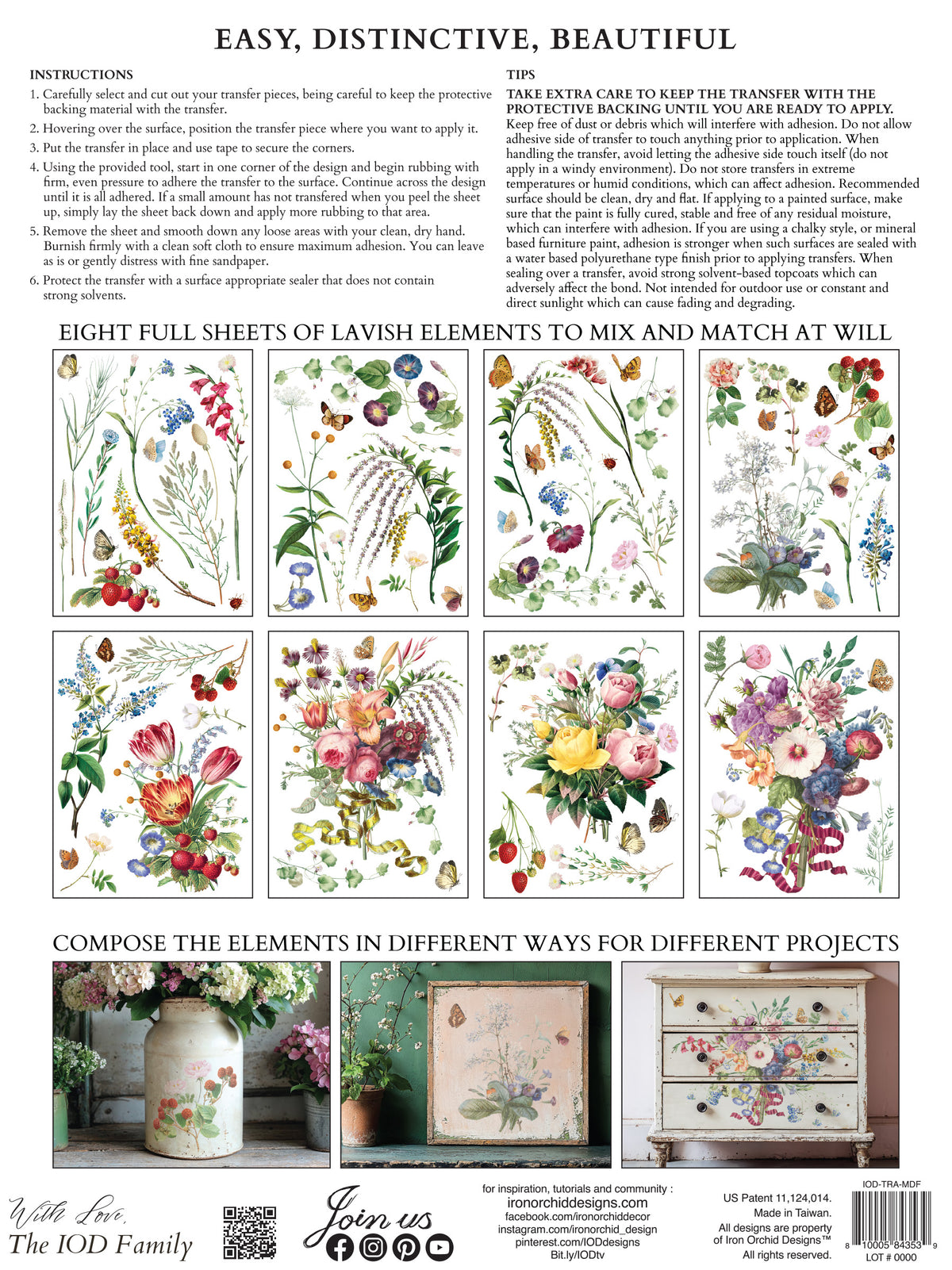 Iron Orchid Designs - Decor Transfer - Marche des Fleurs