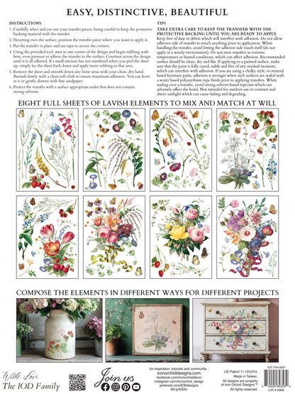 Iron Orchid Designs - Decor Transfer - Marche des Fleurs