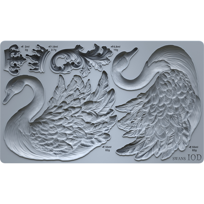 Iron Orchid Designs - Decor Mould - Swans