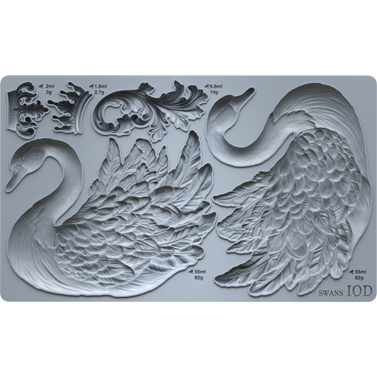 Iron Orchid Designs - Decor Mould - Swans