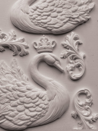 Iron Orchid Designs - Decor Mould - Swans