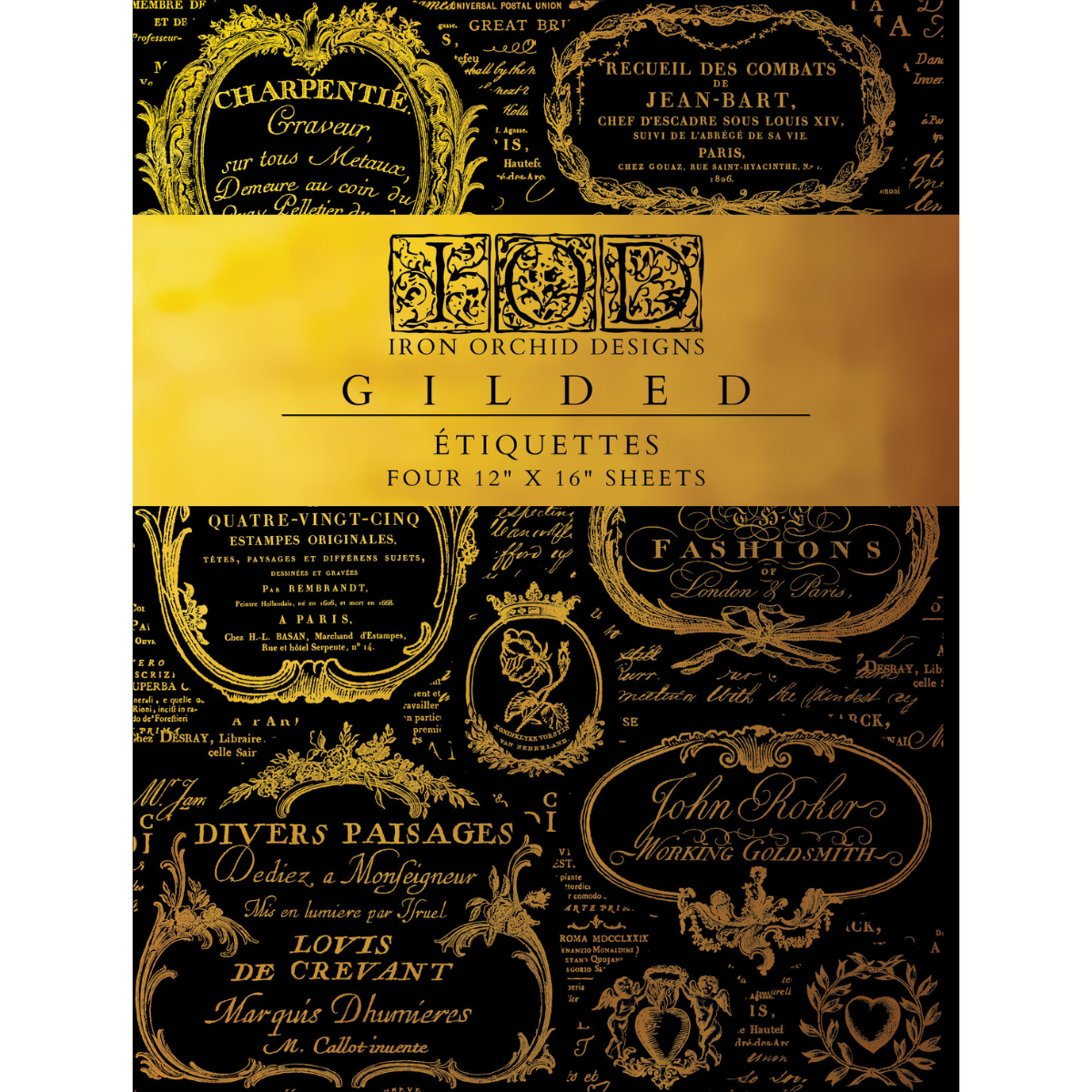 Iron Orchid Designs - Decor Transfer - Gilded Foil - Etiquettes