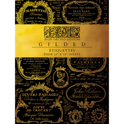 Iron Orchid Designs - Decor Transfer - Gilded Foil - Etiquettes