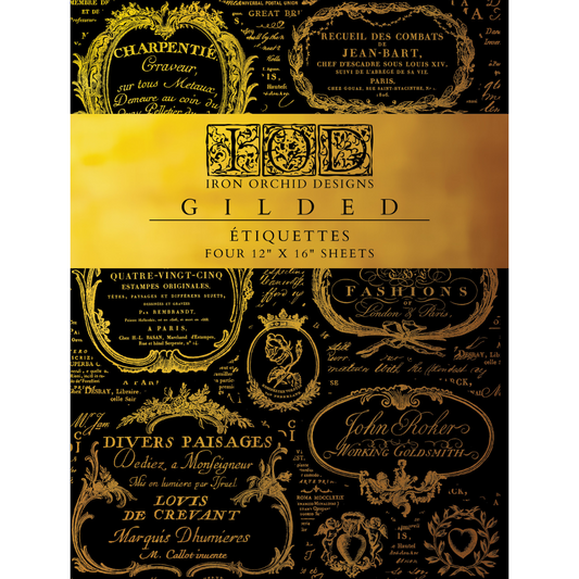 Iron Orchid Designs - Decor Transfer - Gilded Foil - Etiquettes