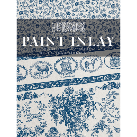 Iron Orchid Designs - Paint Inlay - Delft Traditions Azure