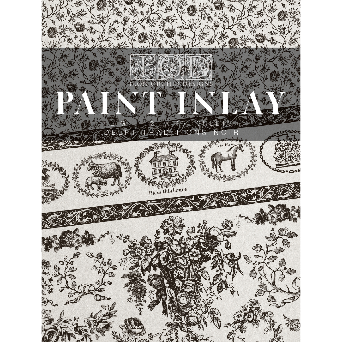 Iron Orchid Designs - Paint Inlay - Delft Traditions Noir