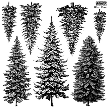 Iron Orchid Designs - Decor Stamp - Winter Forest