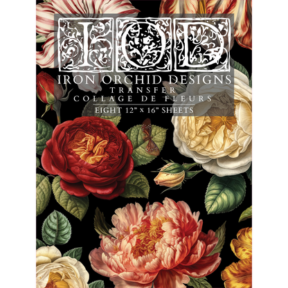 Iron Orchid Designs - Decor Transfer - Collage De Fleurs
