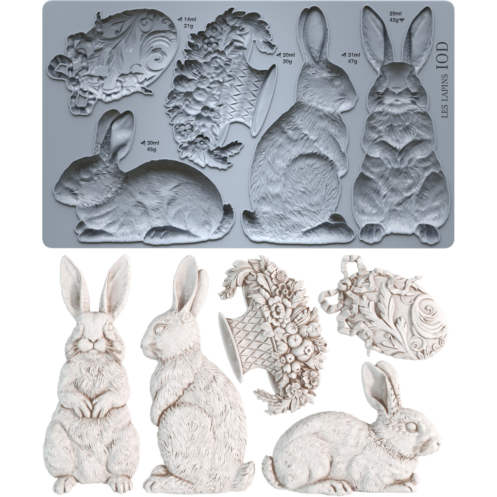 Iron Orchid Designs - Decor Mould - Les Lapins