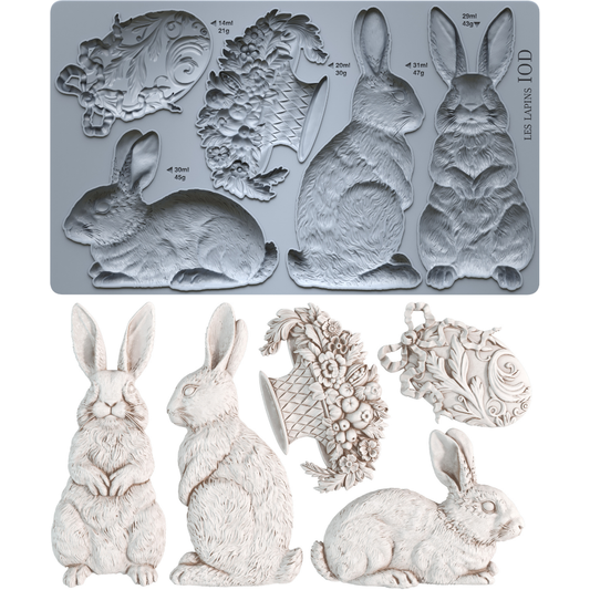 Iron Orchid Designs - Decor Mould - Les Lapins