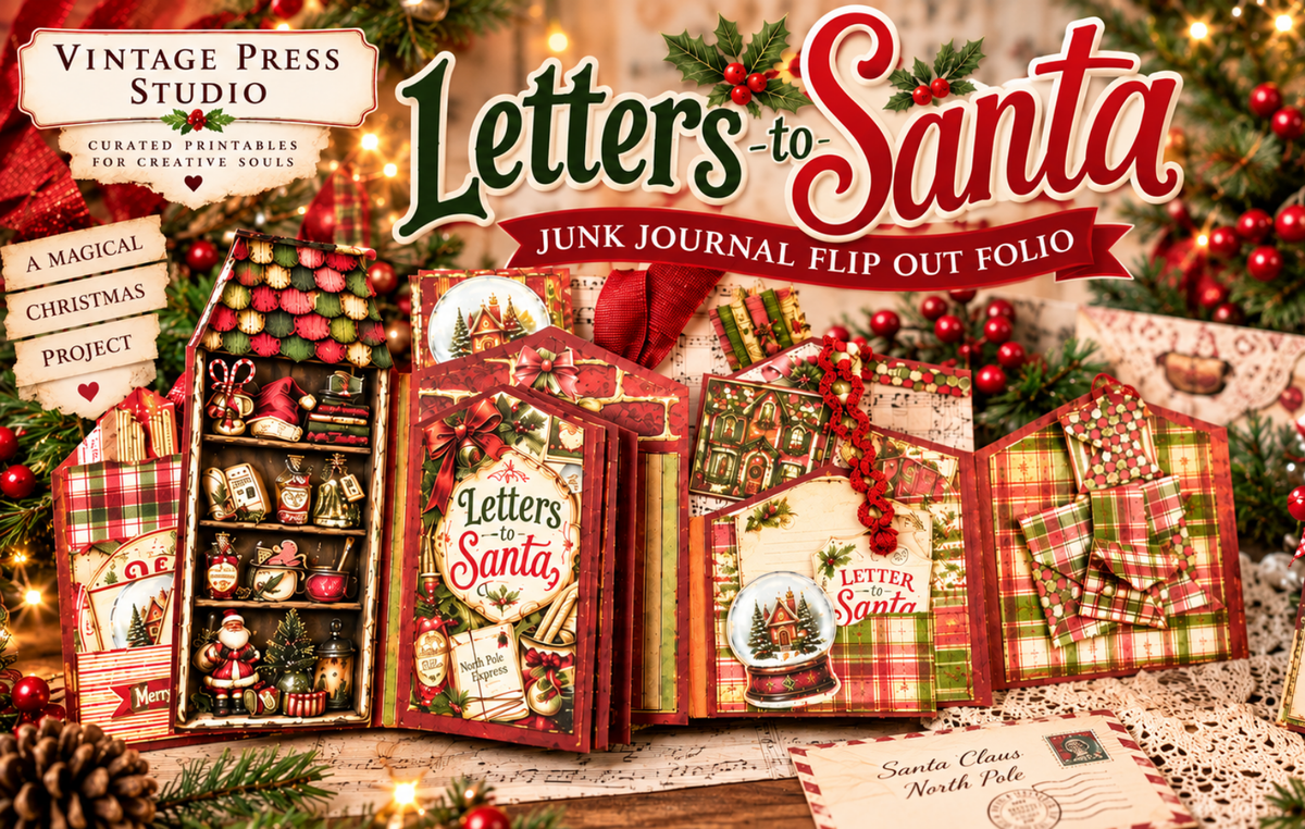 Letters to Santa Christmas flip-out folio — finished project inspiration