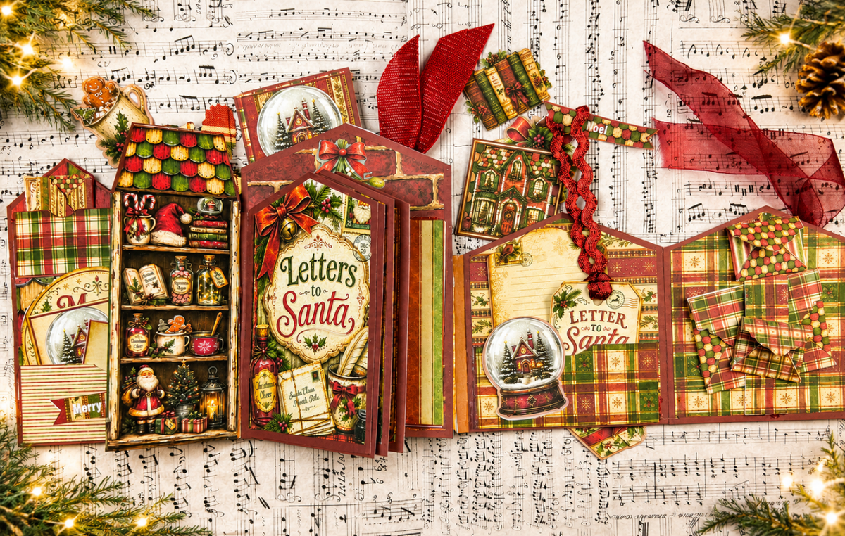 Letters to Santa Christmas flip-out folio — finished project inspiration