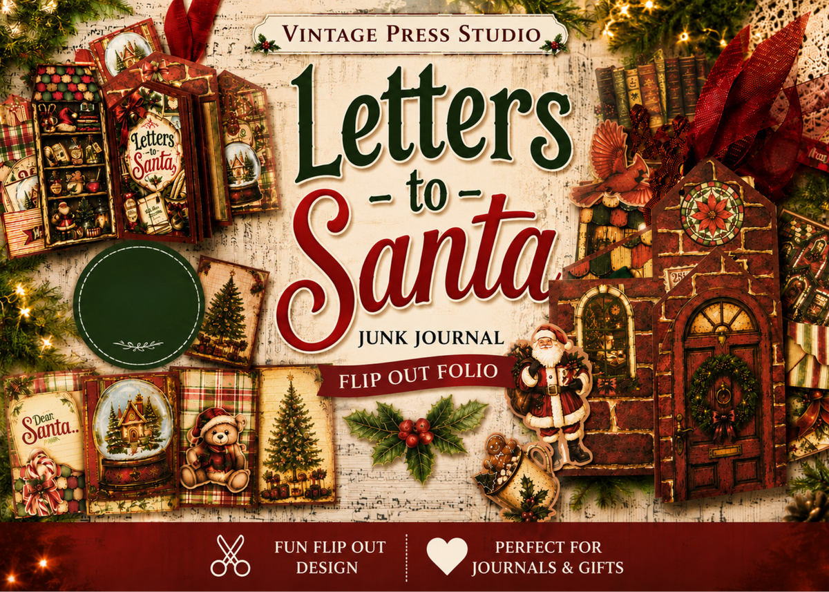 Letters to Santa Christmas flip-out folio — finished project inspiration