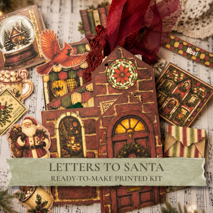 Letters to Santa ready-to-make printed Christmas folio kit