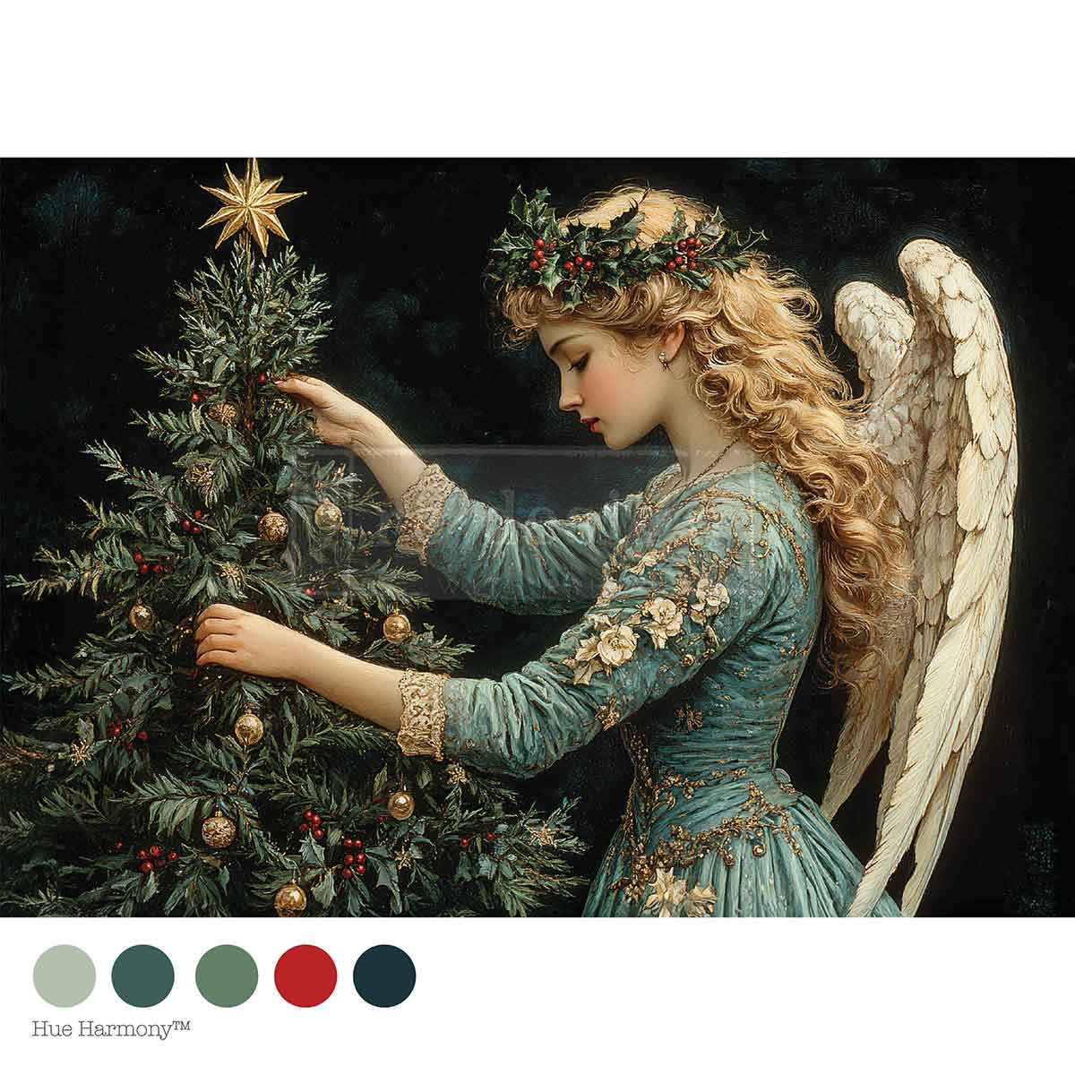 Redesign Decoupage Fiber (A4) - Merry & Majestic