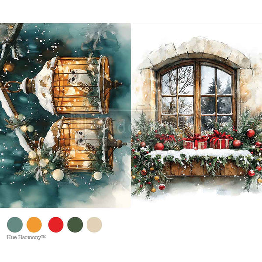 Redesign Decoupage Fiber (A4) - Noel Night Owl