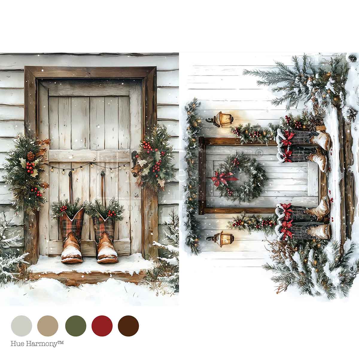 Redesign Decoupage Fiber (A4) - Plaid & Pine